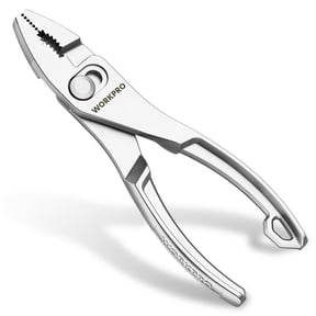 WORKPRO 4-Inch Slip Joint Pliers, Adjustable Two-Position Jaw, Anti-Rust Coating, Compact Pocket Size for Tight Spaces