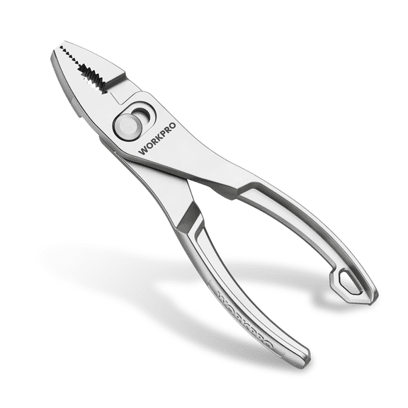 WORKPRO 4-Inch Slip Joint Pliers, Adjustable Two-Position Jaw, Anti-Rust Coating, Compact Pocket Size for Tight Spaces