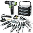 thumbnail image 1 of WORKPRO 43PCS Cordless Lithium-ion Drill Driver and Toolbox, 8V 2.0 Ah Power Drill Set with Household Hand Tool Kit, Battery Powered Screwdriver with Stackable Tool Box, Home Tool Set for Repair, DIY, 1 of 7