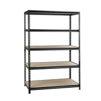 WORKPRO 48-Inch 5-Tier Freestanding Shelf with Particle Board Shelves, 4000 lb. Capacity