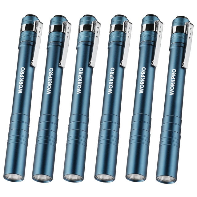 Ppen Point WORKPRO 6-Pack LED Pen Light, Aluminum Pen Flashlights, Pocket ...