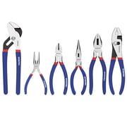 WORKPRO Pliers Set with Groove Joint, Long Nose, Slip Joint, Linesman, and Diagonal Pliers for DIY & Home Use