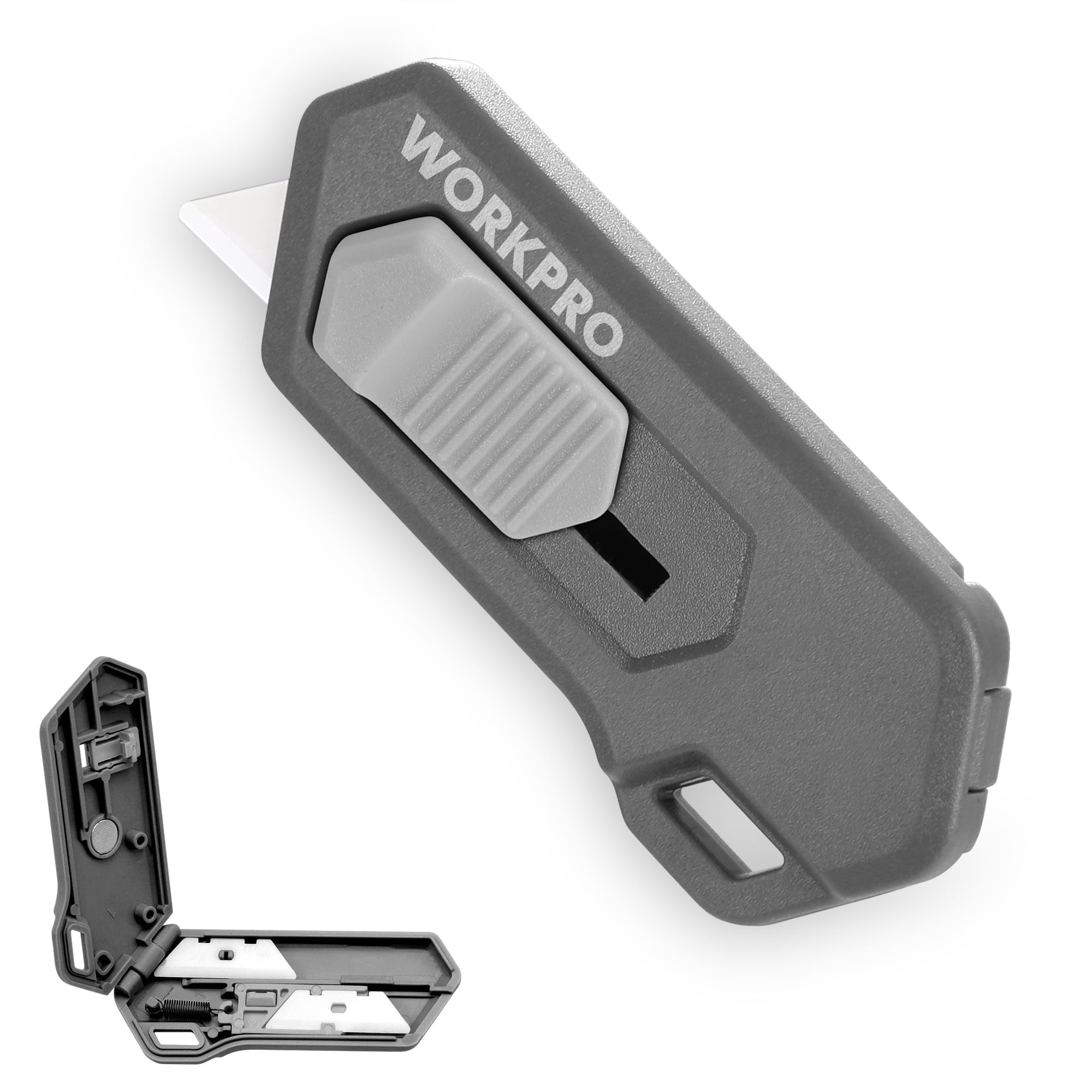 Ddc Cutter WORKPRO Ceramic Safety Box Cutter Includes 2 Blades, Built-In Magnetic ...