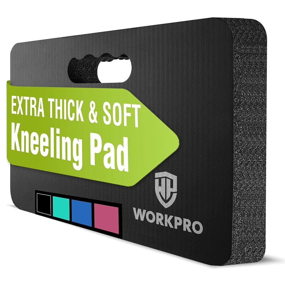 Extra Thick Kneeling Pad, Soft NBR Foam Cushioning for Knee, Large Kneeler Mat Gardening, Bathing Baby, Exercise, Workout Supplies, 17.5 x 11 1.5 in, Black