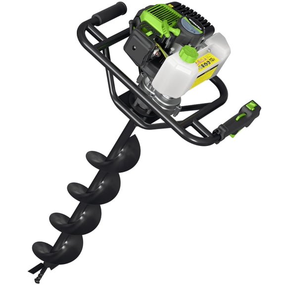 WORKPRO Gas Powered Earth Auger, 62cc 1600W Post Hole Digger with 4", 6" & 8" Auger Bits, Extension Rods, 2-Cycle Engine for Fence Posts, Tree Planting, Landscaping and Farming