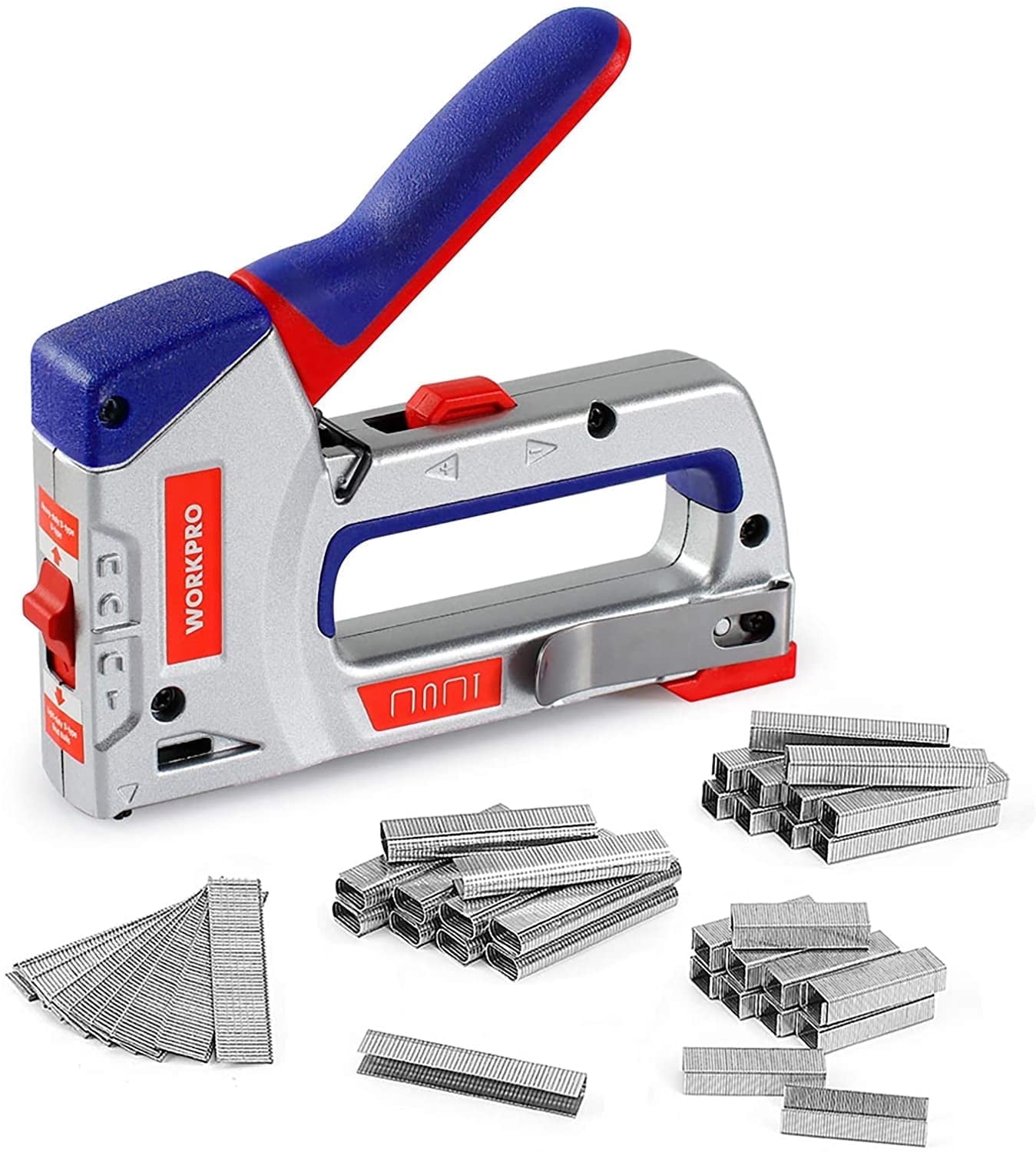 Heavy-Duty 4-in-1 Staple Gun Kit, Manual Brad Nailer with 3000 Staples and 1000 Brad Nails, for Upholstery, Furniture, Carpentry, Home DIY Use at Walmart