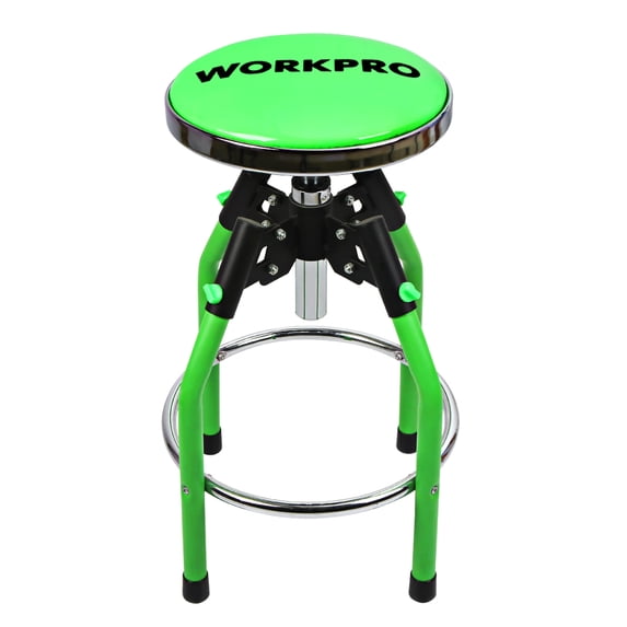 Workpro WORKPRO Heavy Duty Adjustable Hydraulic Shop Stool, Garage Bar Stool ...