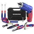 thumbnail image 1 of WORKPRO 18-Piece Home Tool Kit with 3.7V Rotatable Cordless Screwdriver, Rechargeable Electric Screwdriver and Hand Tools Set with Toolbox for Household, Dorm, Garage, DIY, 1 of 9