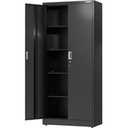 WORKPRO 71"x31.5"x15.75" Metal Garage Storage Cabinet with Locking Doors and 5 Adjustable Shelves, for Tools, Office, Home, Shops, Black