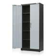 thumbnail image 1 of WORKPRO Metal Garage Cabinet with 5-Shelf, 5-Drawers, Freestanding Garage Cabinet, Solid Packed, Black & Gray, 1 Count, 1 of 9