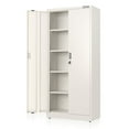 thumbnail image 1 of WORKPRO Metal Garage Cabinet with 5-Shelf & 5-Drawers, 71 Inches Tall Freestanding Garage Cabinet, Solid Packed, White, 1 Count, 1 of 8