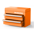 thumbnail image 1 of WORKPRO Mini Metal Tool Box with 2 Drawers and Top Storage, Small Tool Chest with PVC Liners and PP Feet Pads, Cold Rolled Steel Toolbox with Magnetic Tab, Yellow, 1 of 2