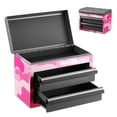 thumbnail image 1 of WORKPRO Mini Tool Box, 2-Drawer Metal Tool Chest with Ball Bearing Slides, Top Storage, Pink Camo, 1 of 8