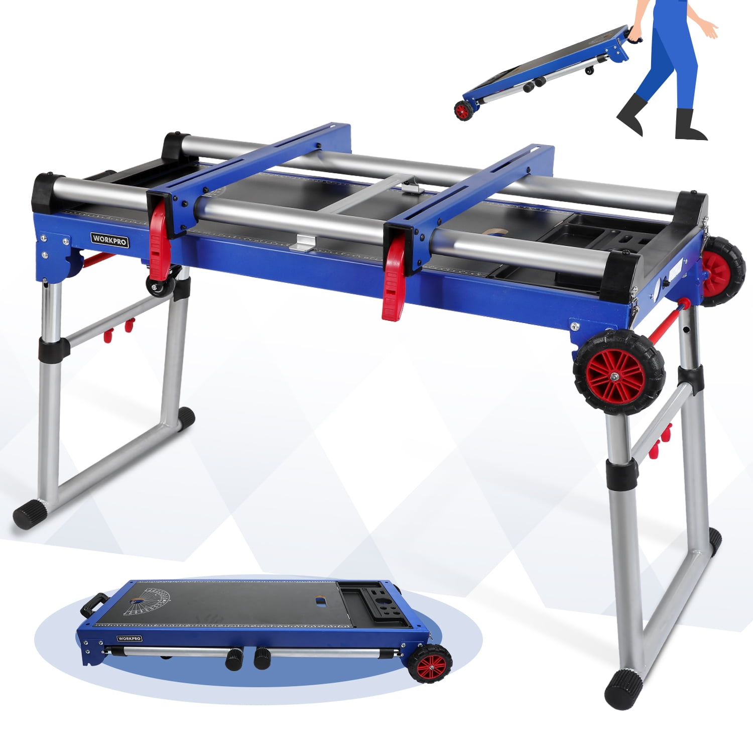 Keter Folding Work Table — 750-Lb. Capacity with Extendable Legs