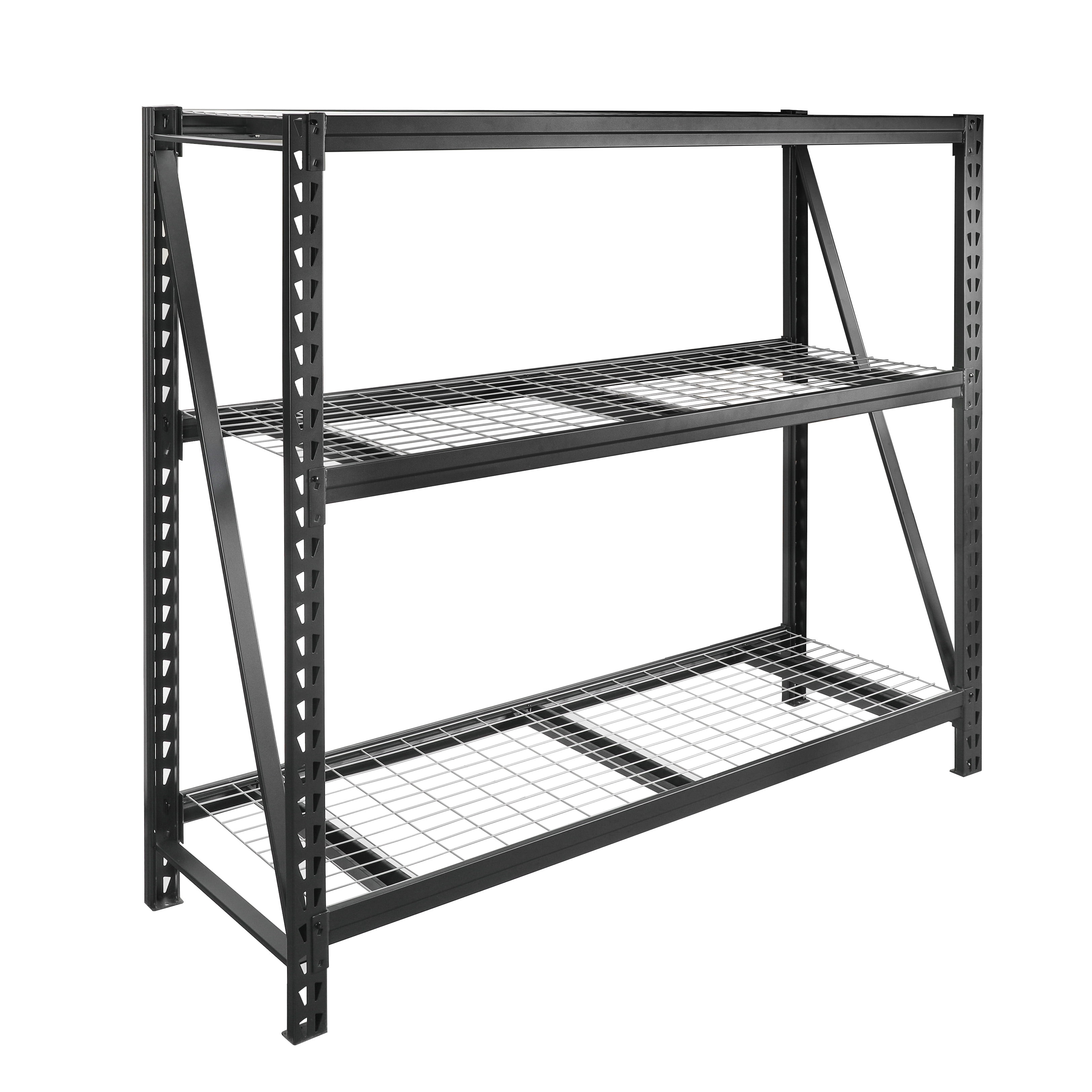 Hyper Tough Wire 3-Tier Storage Shelf Unit 36H x 16W x 30D, 495lb Total  Capacity, Black 