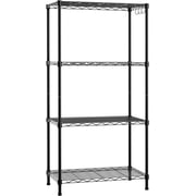 WORKPRO 660 lbs 4 Tier Metal Shelving Unit, 24" W x 14" D x 48" H, Adjustable Storage Wire Rack, Standing Adjustable Shelves with Hooks for Pantry Closet Kitche