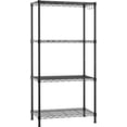 thumbnail image 1 of WORKPRO 660 lbs 4 Tier Metal Shelving Unit, 24" W x 14" D x 48" H, Adjustable Storage Wire Rack, Standing Adjustable Shelves with Hooks for Pantry Closet Kitchen Basement, 1 of 9