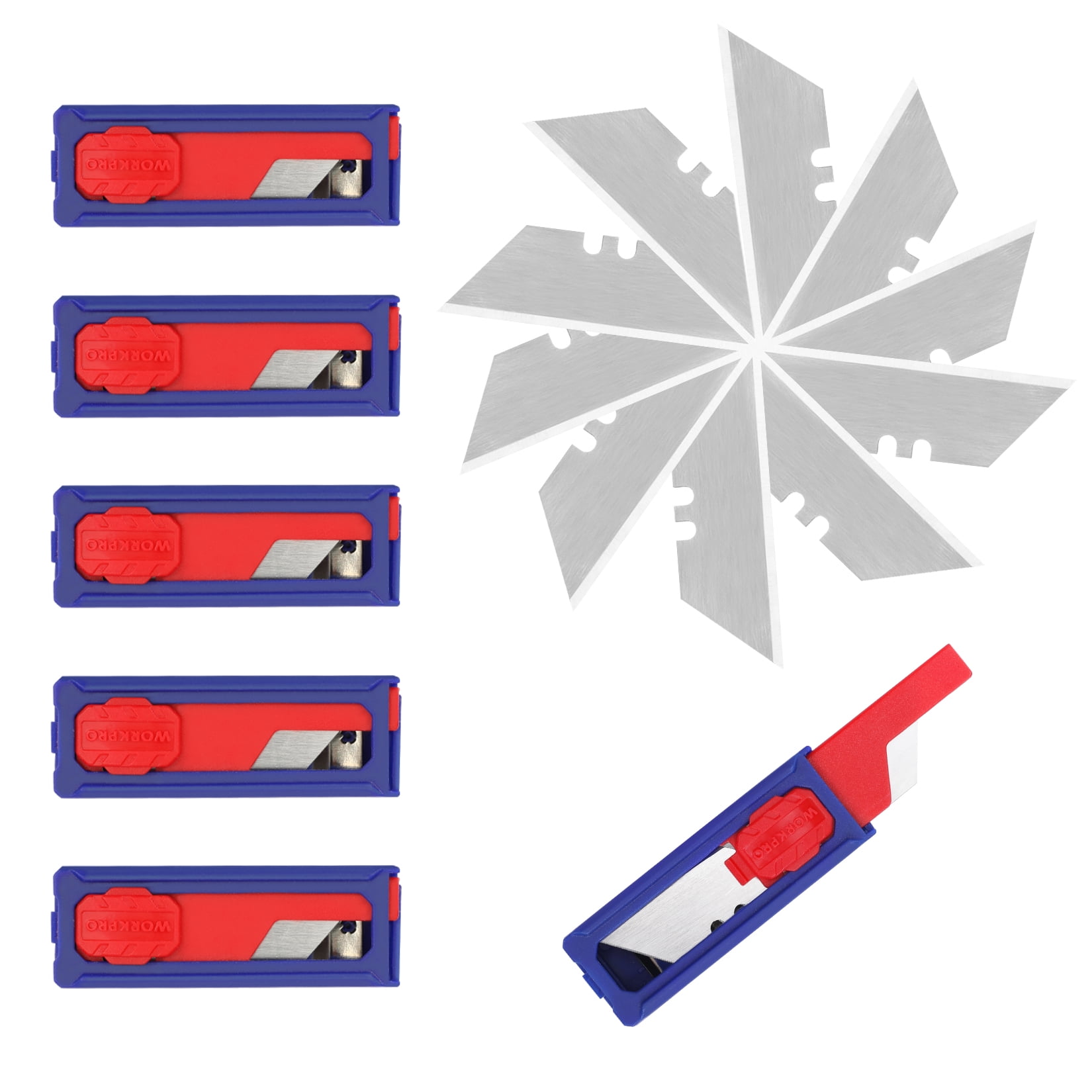 WORKPRO Utility Knife Blades, SK5 Steel Box Cutter Blades Refills