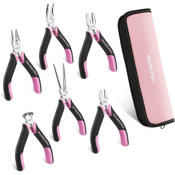 WORKPRO W001351A, 5" Mini Pliers Set 6 Piece