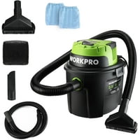 Workpro Wet Dry Vacuum 2.5 Gallon 3 Peak Horsepower Portable Shop Vacuum Cleaner (Black, W125080A)