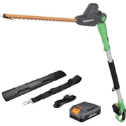 WORKPROX 20V Cordless Pole Hedge Trimmer, 9.2 ft Reach, 11-Angle Adjustable Head with Extension Pole, 2.0Ah Battery Included