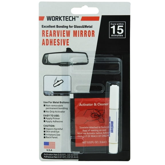 WORKTECH Professional Strength Rearview Mirror Adhesive Repair