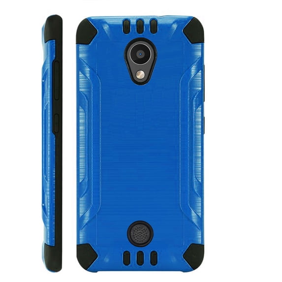 WORLD ACC Combat Case Compatible with Coolpad Legacy S Hybrid Slim Phone Cover (Blue/Black)