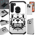 thumbnail image 1 of WORLD ACC Fusion Phone Case Compatible with Samsung Galaxy A21 + TEMPERED GLASS Hybrid Cover (Mad Dog White), 1 of 1