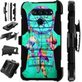 thumbnail image 1 of WORLD ACC LuxGuard Holster Case Compatible with LG K51 | LG Reflect Hybrid Phone Cover (Teal Dreamcatcher), 1 of 1