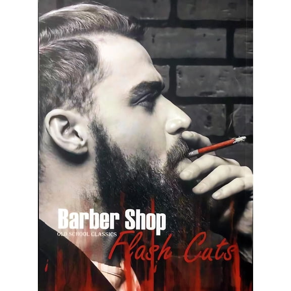WORLD CLASSIC MALE HAIR COOL STYLE Poster, BABRER & HAIR TATTOO Hairdressing Design illustration Album, Fashion Men's Hair Magazine Vintage Barber Shop Books,Multicolor,28.5X21 CM