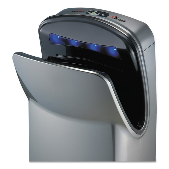 WORLD DRYER VMax Hand Dryer, High Impact ABS, 26 1/4" x 9 1/4" x 16", Silver