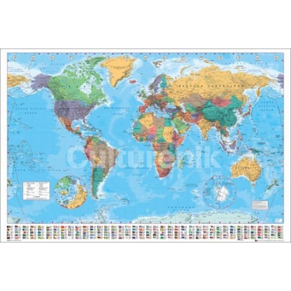 WORLD MAP 2012 Poster - 22 x 34 inches
