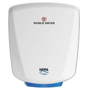 World Dryer - Q-974A2 - VERDEdri  - Automatic - Next Gen Aluminum, White, Surface ADA Mount