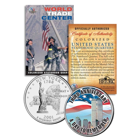 WORLD TRADE CENTER * 3rd Anniversary * 9/11 New York State Quarter U.S. Coin WTC