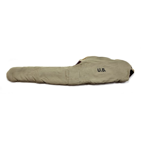 WORLD WAR 2 M1 CARBINE FLEECE LINED CANVAS CASE WITH CARRY STRAP Marked JT&L 1943 Light OD Color
