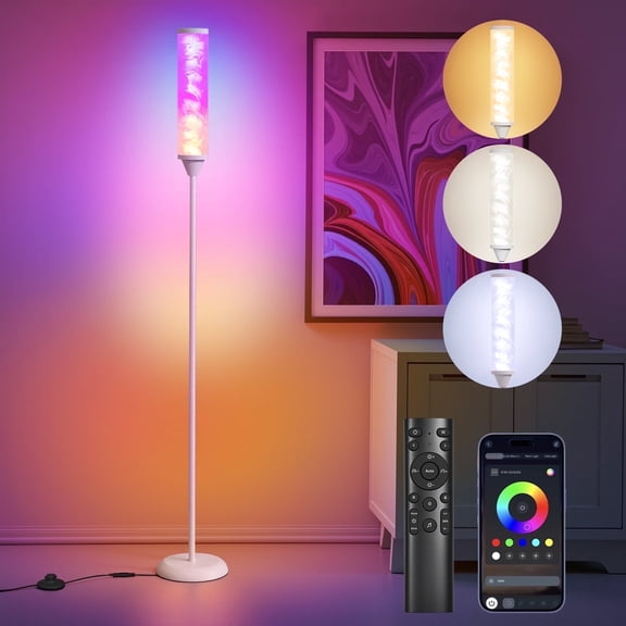 WORLD WIN Prism Glow Floor Lamp, with Watter Ripple Effect Light