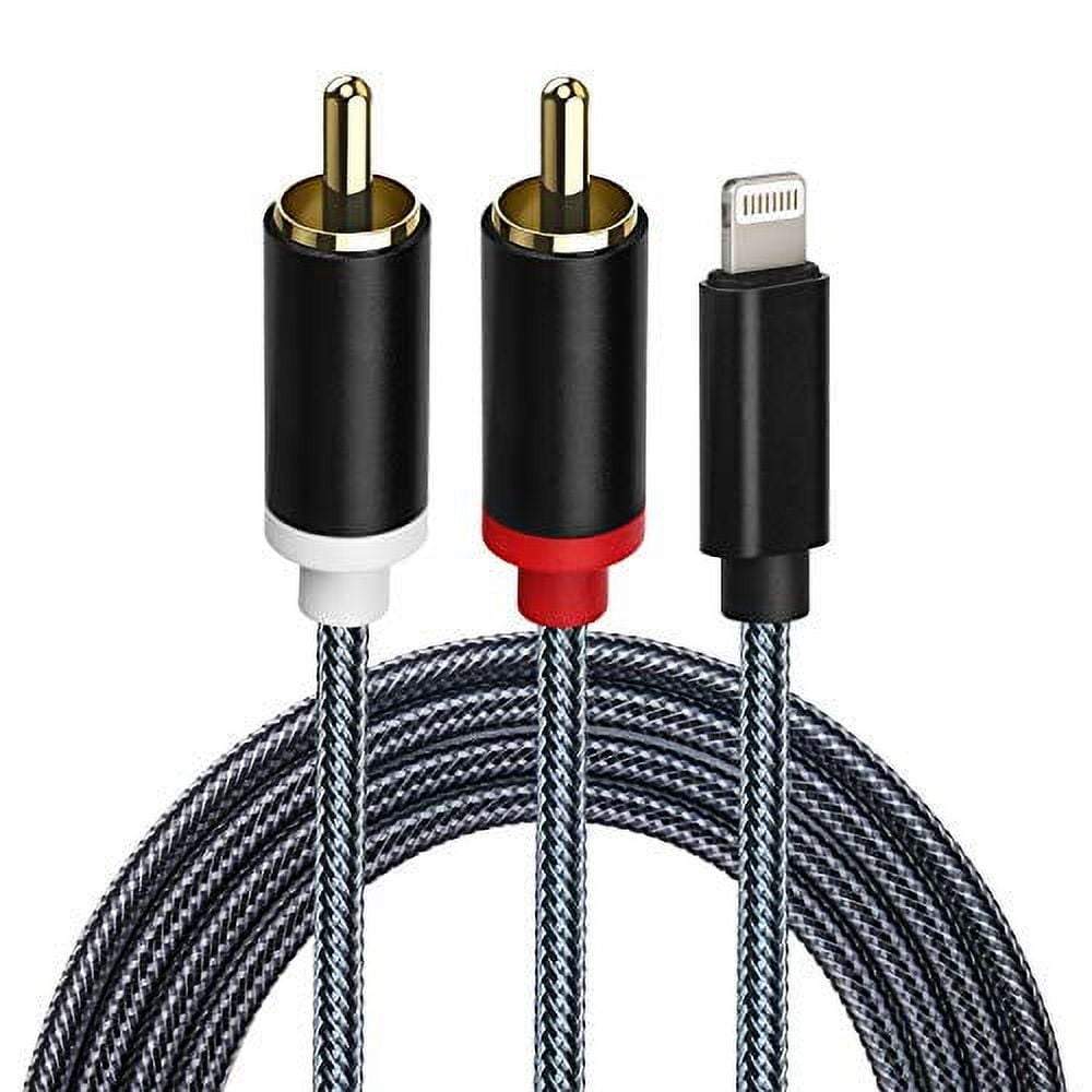 Lightning to RCA Audio Aux Cable, Y Splitter Adapter for Selected
