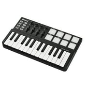 WORLDE Panda  Mini 25 Key USB MIDI Keyboard Controller With 8 Backlit Drum Pads.