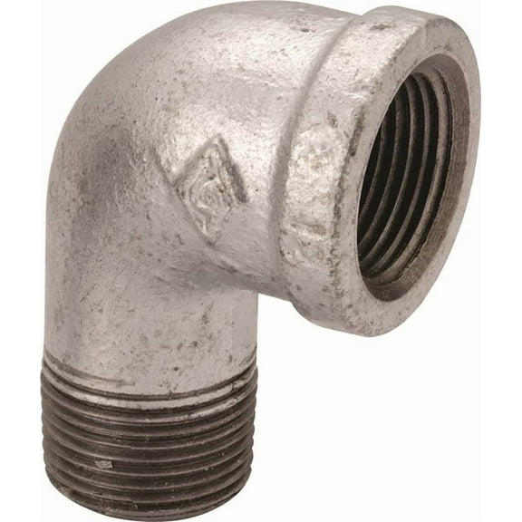 WORLDWIDE SOURCING 6-1-1/4G Pipe Street Elbow, 90 deg, 1-1/4 in, Threaded, Malleable Iron