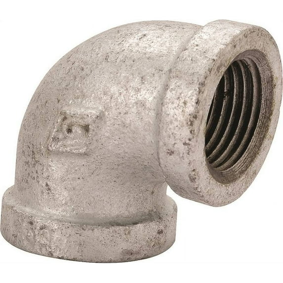 WORLDWIDE SOURCING PPG90R-10X8 Pipe Reducing Elbow, 90 deg, 3/8 x 1/4 in, Threaded, Malleable Iron