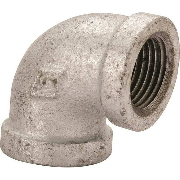 WORLDWIDE SOURCING PPG90R-10X8 Pipe Reducing Elbow, 90 deg, 3/8 x 1/4 in, Threaded, Malleable Iron