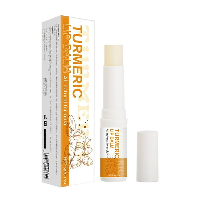 WORPBOPE Turmeric Lip Balm for Dark Lips, Turmeric Lip Scrub