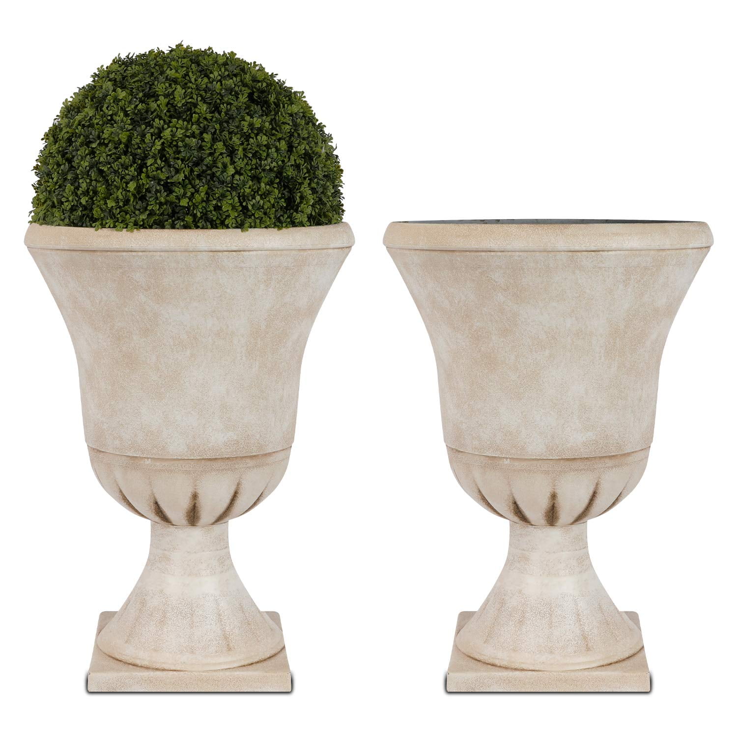 WORTH 2 PCS Urn Planter, 22 Inch Garden Planter Urns Wedding Flower