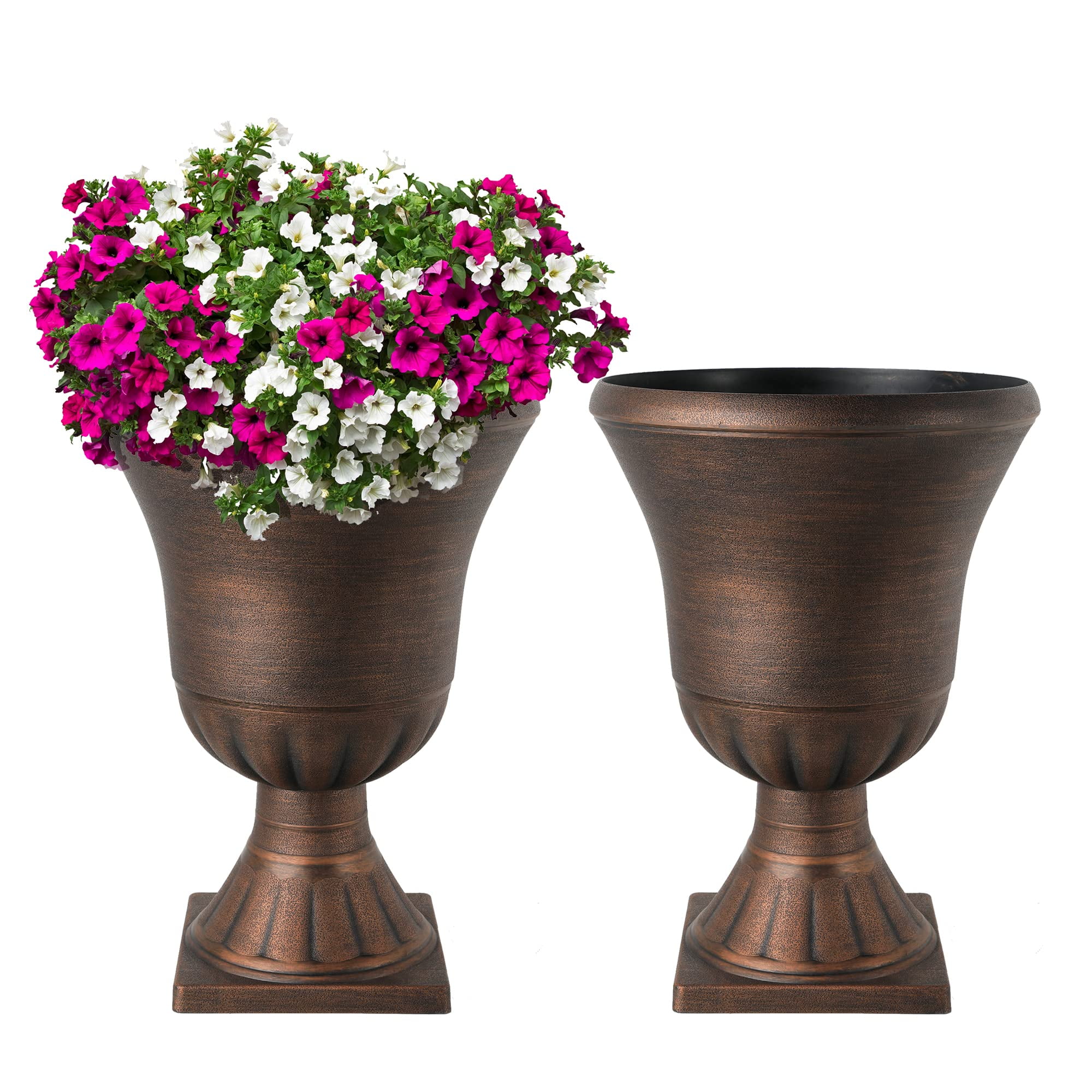 WORTH 22 inch Urn Planter,Dark Golden Front Door Planters Outdoor Set