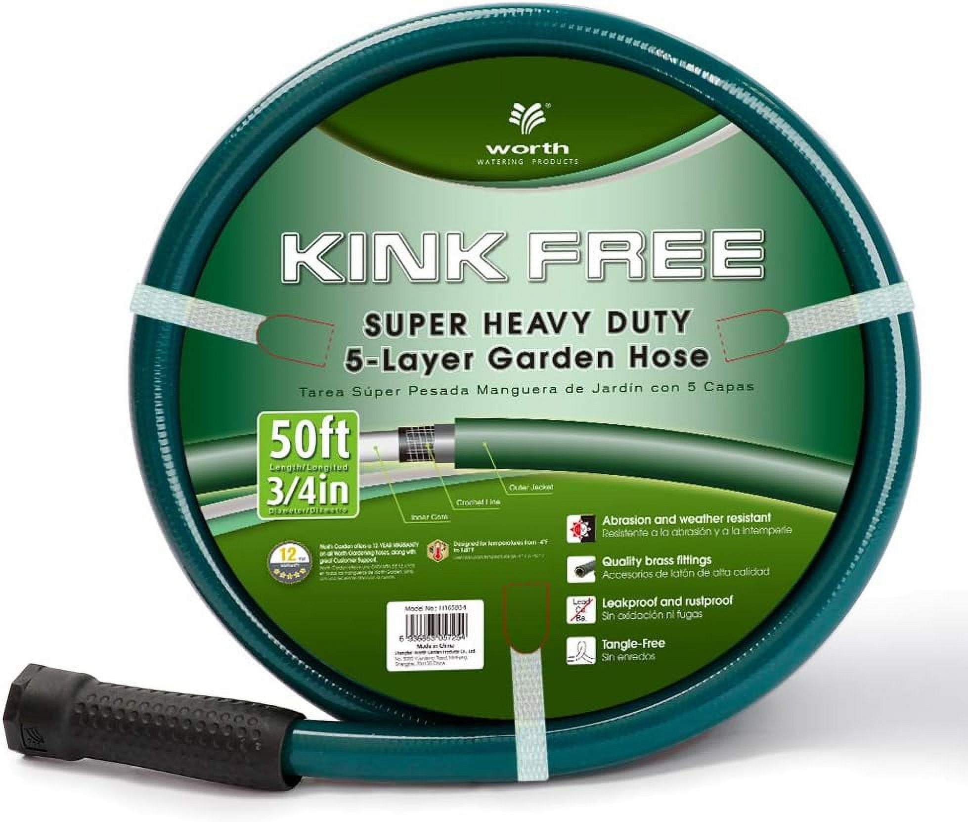 WORTH 3/4 in. X 50ft, Expandable Garden Hose,No Kink Heavy Duty