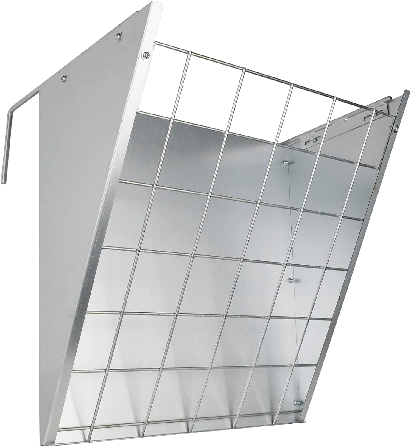 WORTH Galvanized Steel Livestock Hanging Hay Feeder, HeavyDuty Large