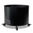 thumbnail image 1 of WORTH Metal Round Planter with Wheels - 14.6''H Modern Heavy Duty Flower Pot Raised Garden Bed - Industrial & Residential - All Weather Use - Indoor Outdoor Garden Deck Vegetables Tomato Use - Black, 1 of 5