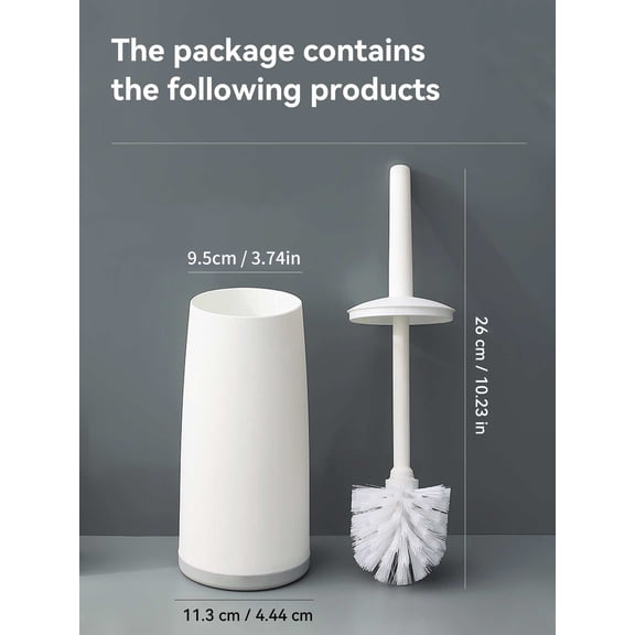 WORTHBUY Plastic Toilet Brush With Standing Base Long Handle Toilet Cleaning Brush For WC Bathroom Accessories Cleaning Tools