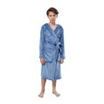 thumbnail image 1 of WORW Big Boys Solid Robes Bathrobe Robes - Blue Hoodie, Small, 1 of 5