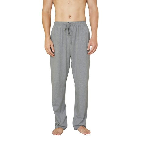 WORW Mens Pajama Pants, Soft Cotton Sleep Lounge Pants - Dark Grey, XX-Large